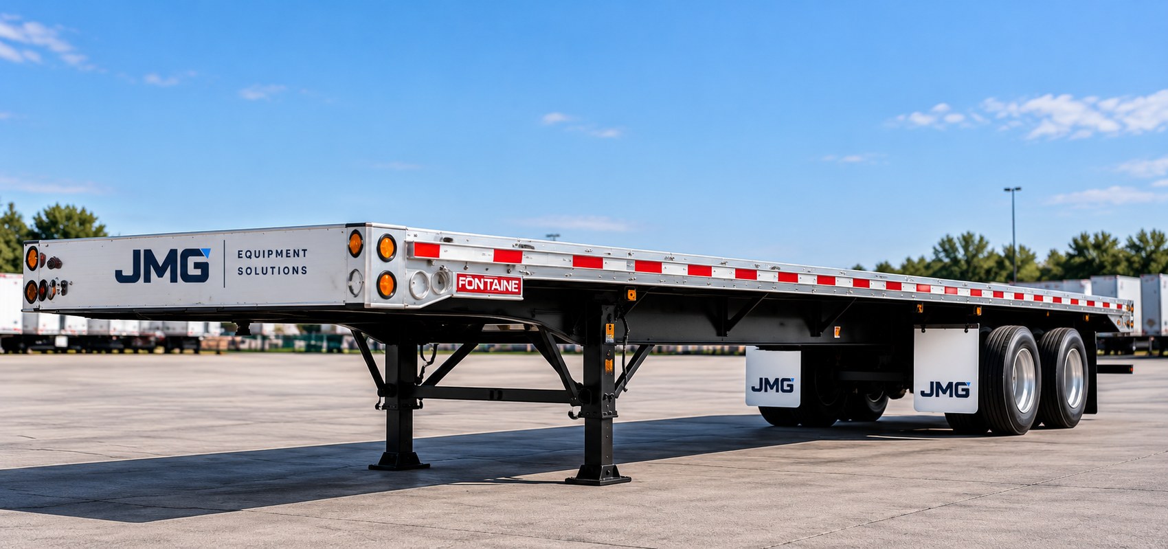 JMG flatbed trailer with empty deck